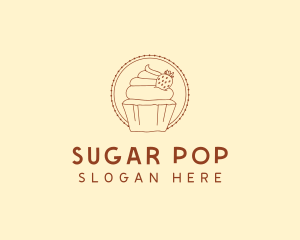 Strawberry Cupcake Bakery logo design