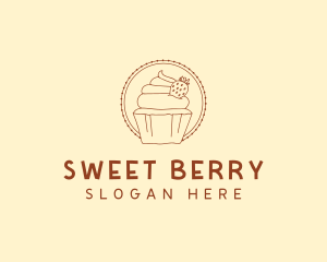 Strawberry Cupcake Bakery logo design