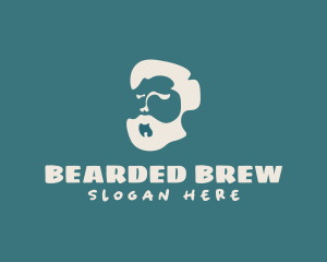 Masculine Beard Barber Grooming logo design