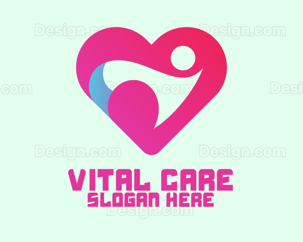 Healthy Person Heart Logo