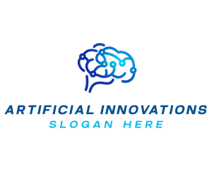 Artificial Intelligence Brain logo design