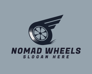 Wing Wheel Transport logo design