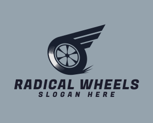 Wing Wheel Transport logo design