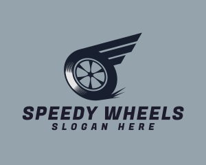 Wing Wheel Transport logo design