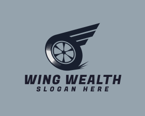 Wing Wheel Transport logo design