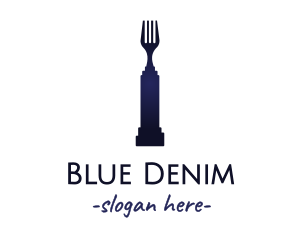 Blue Fork Pedestal logo design