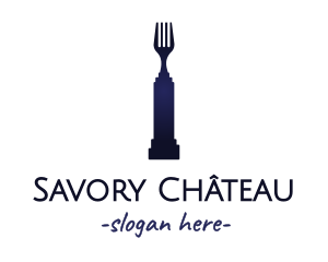 Blue Fork Pedestal logo design