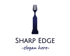 Blue Fork Pedestal logo design