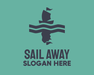 Gray Sailing Ship logo design