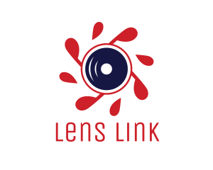 Red Propeller Lens logo design