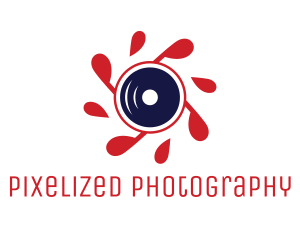 Red Propeller Lens logo design