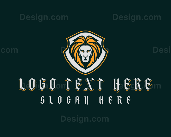 Shield Lion Badge Logo