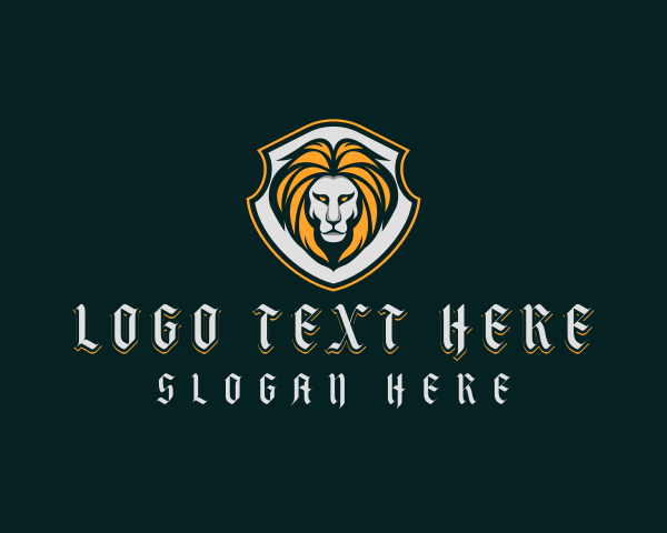 Shield Lion Badge logo