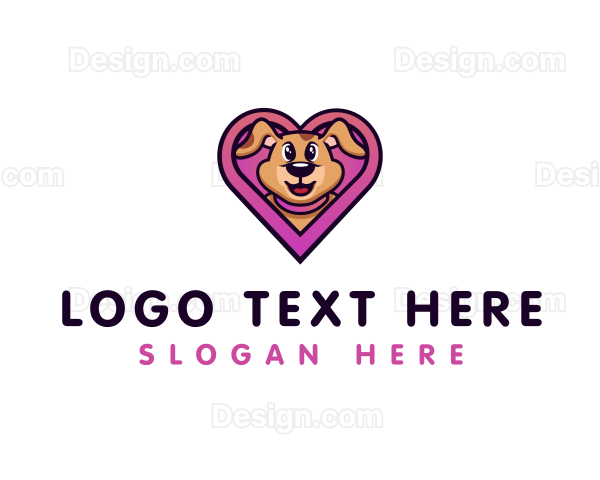 Heart Dog Puppy Logo