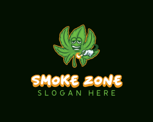 Cannabis Marijuana Smoker logo design