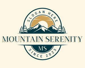 Mountain Sunset Trees logo