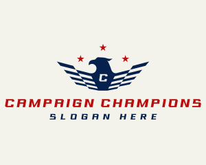 Patriotic Eagle Wings logo design