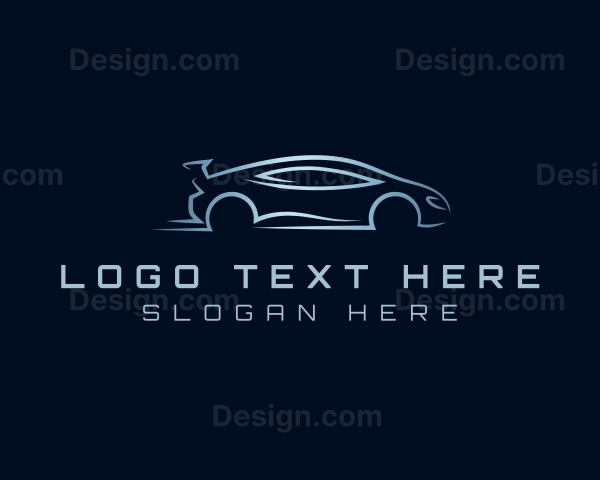 Silver Sports Car Vehicle Logo