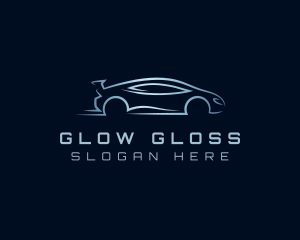 Silver Sports Car Vehicle logo