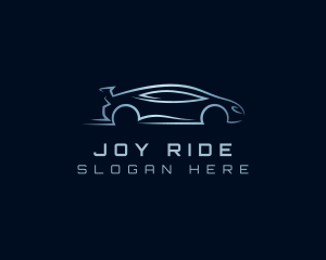 Silver Sports Car Vehicle logo design