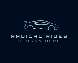 Silver Sports Car Vehicle logo design