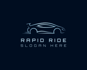 Silver Sports Car Vehicle logo design