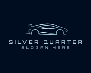 Silver Sports Car Vehicle logo design