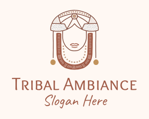 Tribal Fashion Jewelry Woman logo design