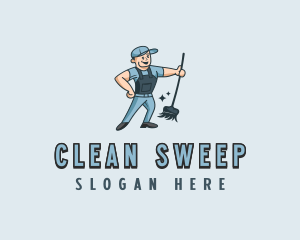 Broomstick Janitor Cleaner logo
