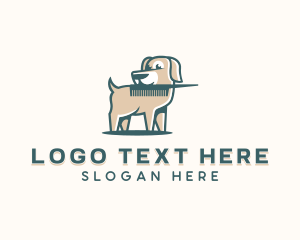 Dog Comb Grooming logo