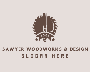 Circular Saw Chisel logo design