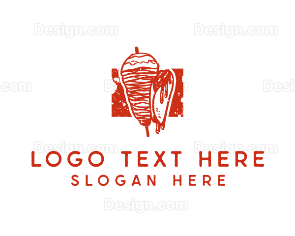 Shawarma Kebab Food Logo