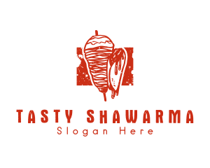 Shawarma Kebab Food logo