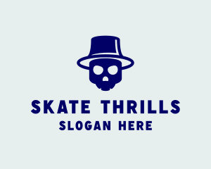 Top Hat Skull logo design