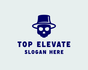 Top Hat Skull logo design