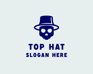 Top Hat Skull logo design