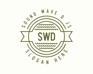 Wavy Badge Shop logo design