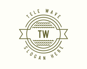 Wavy Badge Shop logo design