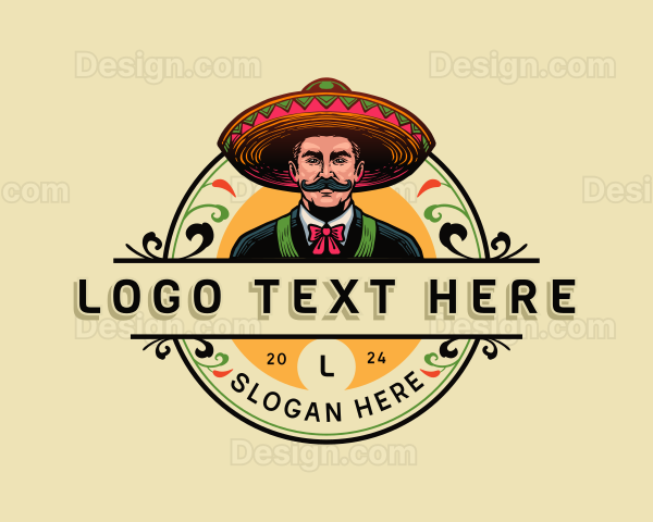 Mexican Sombrero Hat Logo