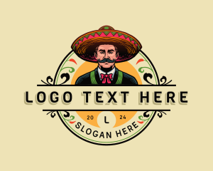 Mexican Sombrero Hat logo