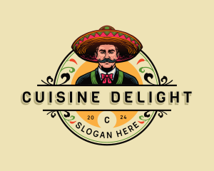 Mexican Sombrero Hat logo design