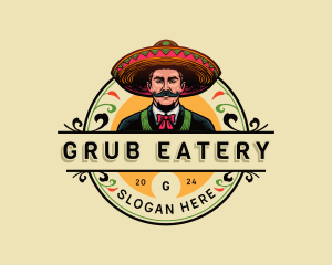 Mexican Sombrero Hat logo design