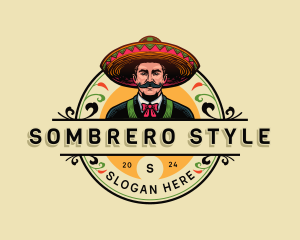 Mexican Sombrero Hat logo design