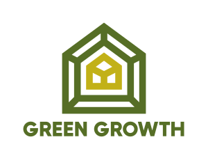 Green Frame House logo design