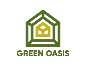 Green Frame House logo design