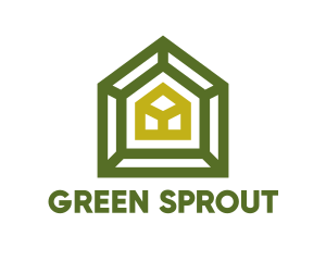 Green Frame House logo design