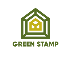 Green Frame House logo design