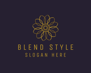 Modern Geometric Flower  Logo