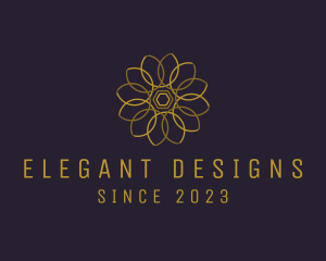 Modern Geometric Flower  logo design