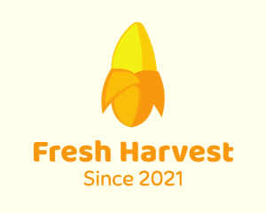 Peeled Mango Fruit logo design